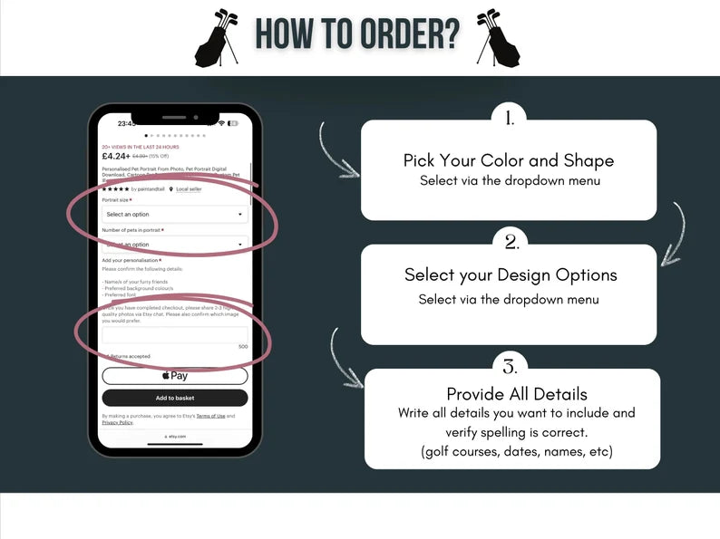 Custom Wood Golf Bag Tag