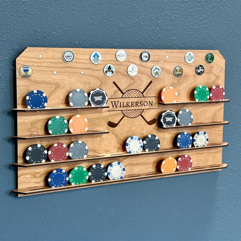 Poker chip style with magnets