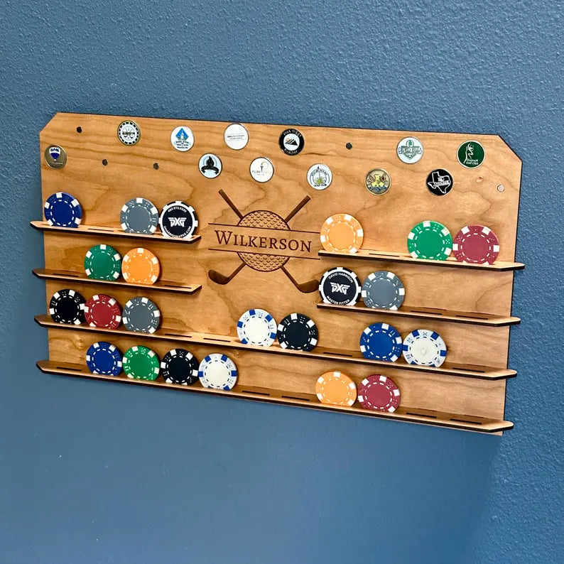 Poker chip style with magnets