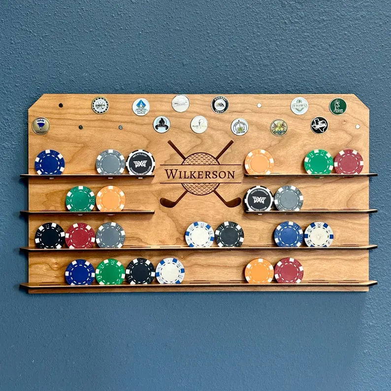 Poker chip style with magnets