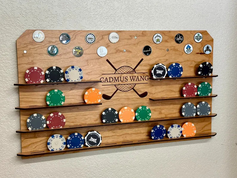 Poker chip style with magnets