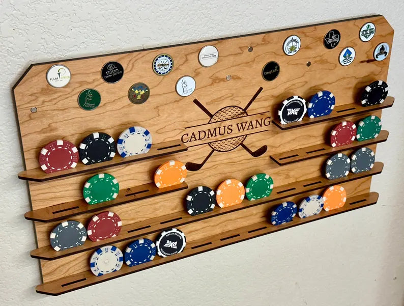 Poker chip style with magnets