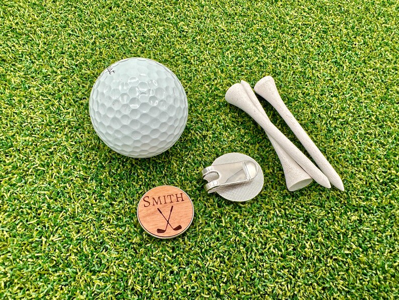 Custom Cherry Wood Golf Ball Marker
