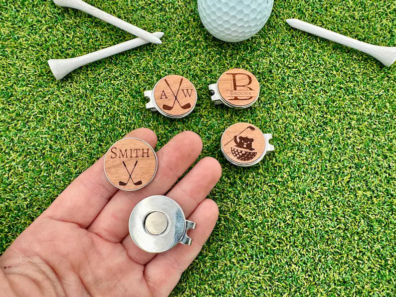 Custom Cherry Wood Golf Ball Marker