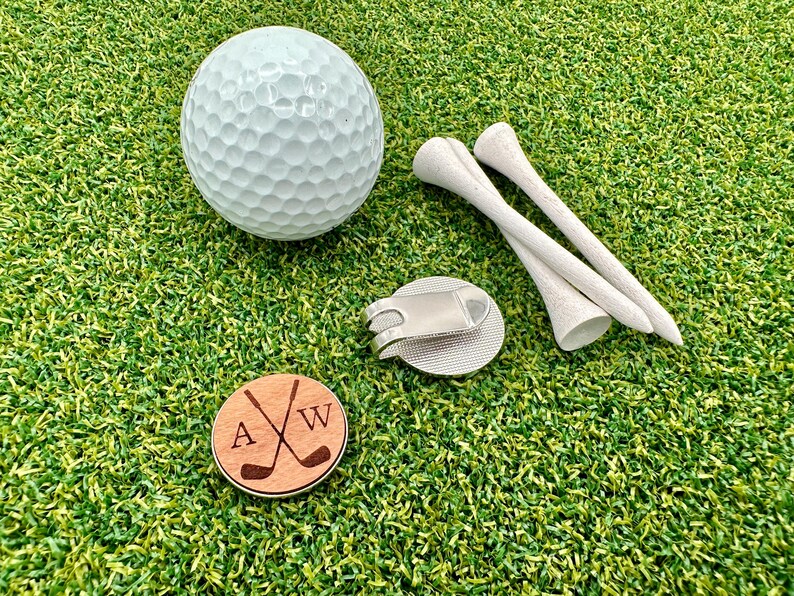 Custom Cherry Wood Golf Ball Marker