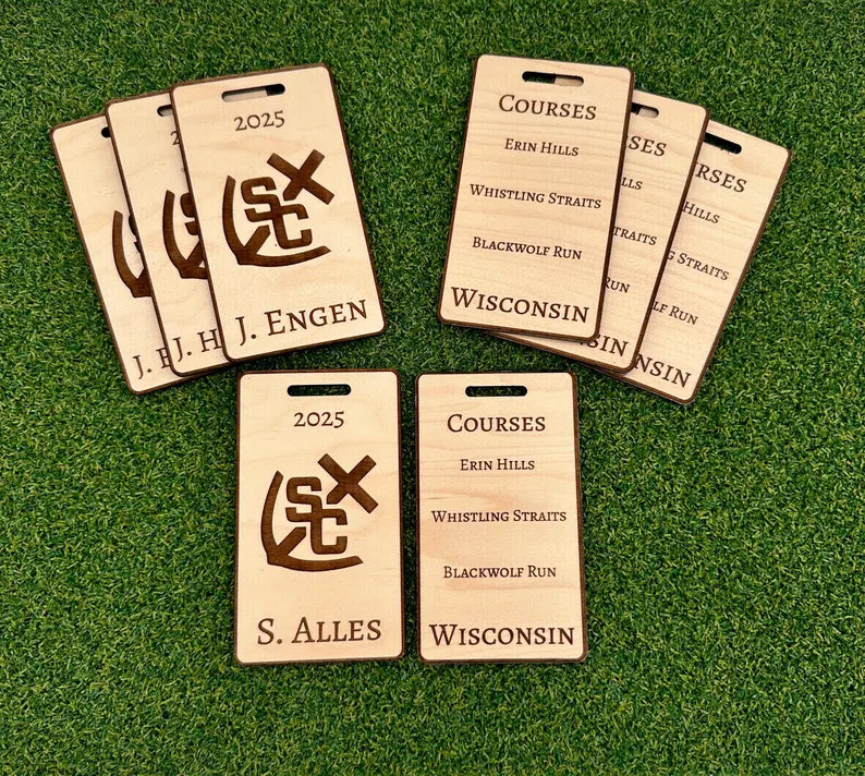 Custom Wood Golf Bag Tag