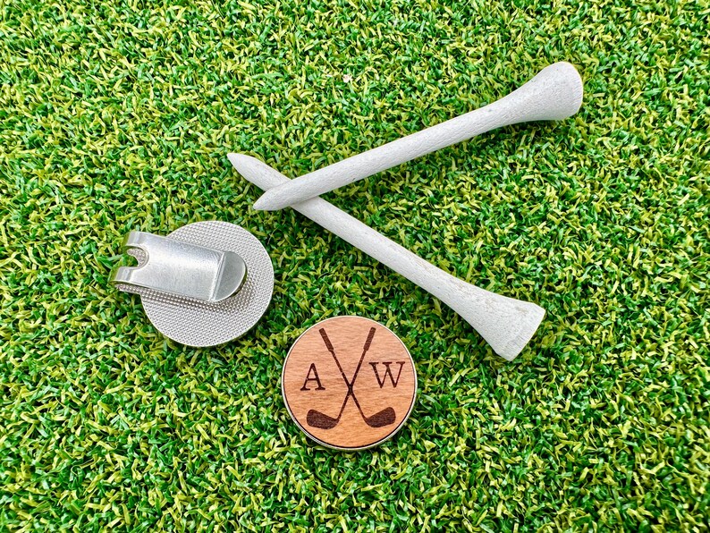 Custom Cherry Wood Golf Ball Marker