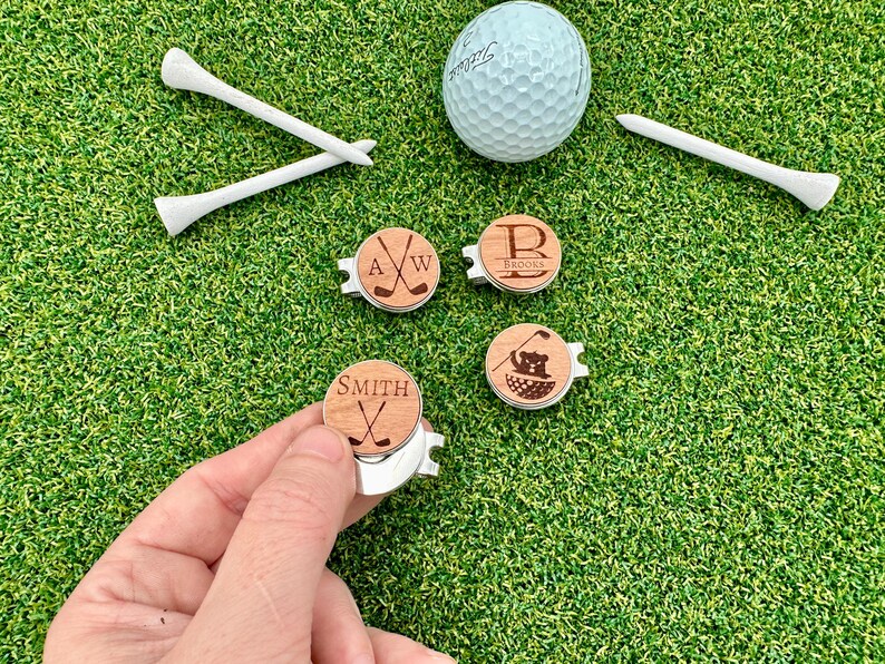 Custom Cherry Wood Golf Ball Marker