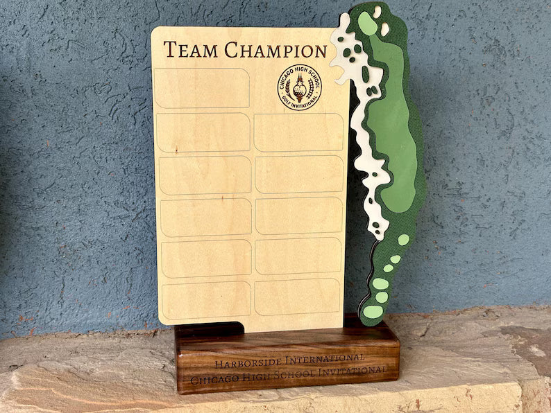 Custom Golf Tournament Trophy, Annual Trips, Replicated Golf Hole with your Logo!