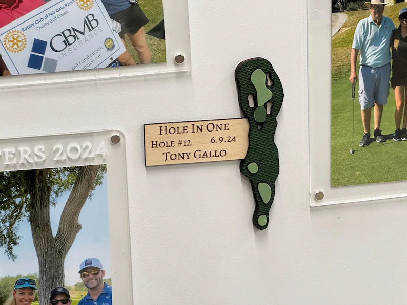 Magnetic Golf Tournament Trophies, Custom Pick the Hole! Yearly Travel Award + Fridge Minis for Yearly Winners