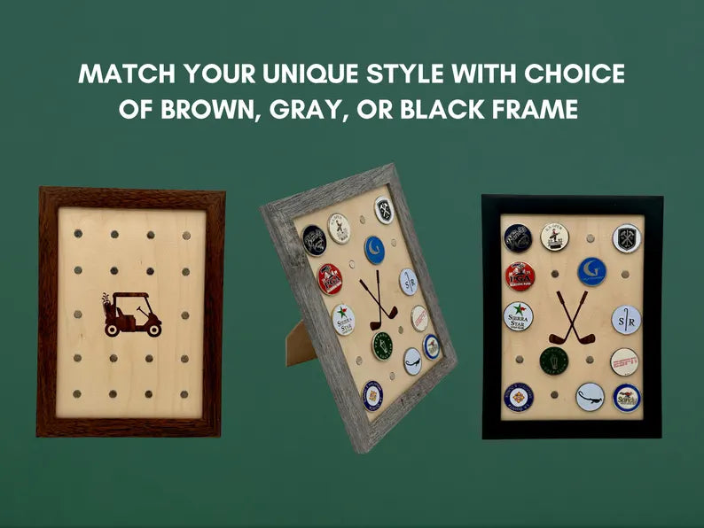 Wall Framed One Sided Magnetic Ball Marker Display