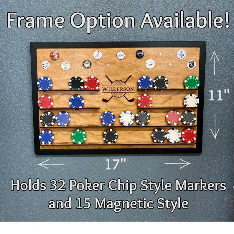 Poker chip style with magnets