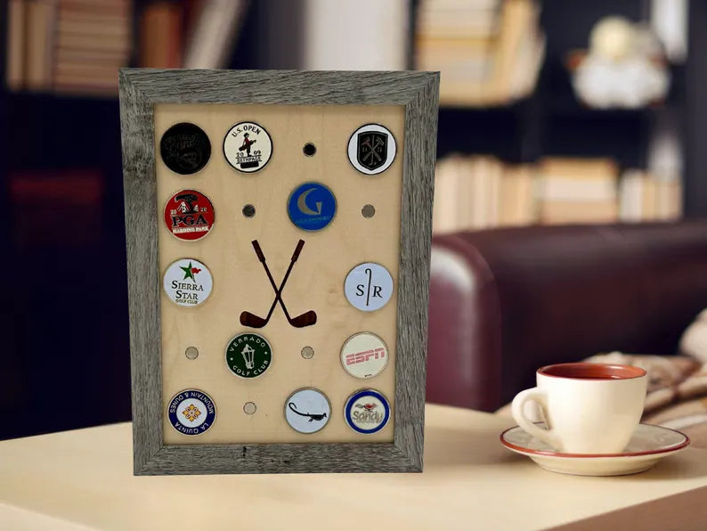 Wall Framed One Sided Magnetic Ball Marker Display