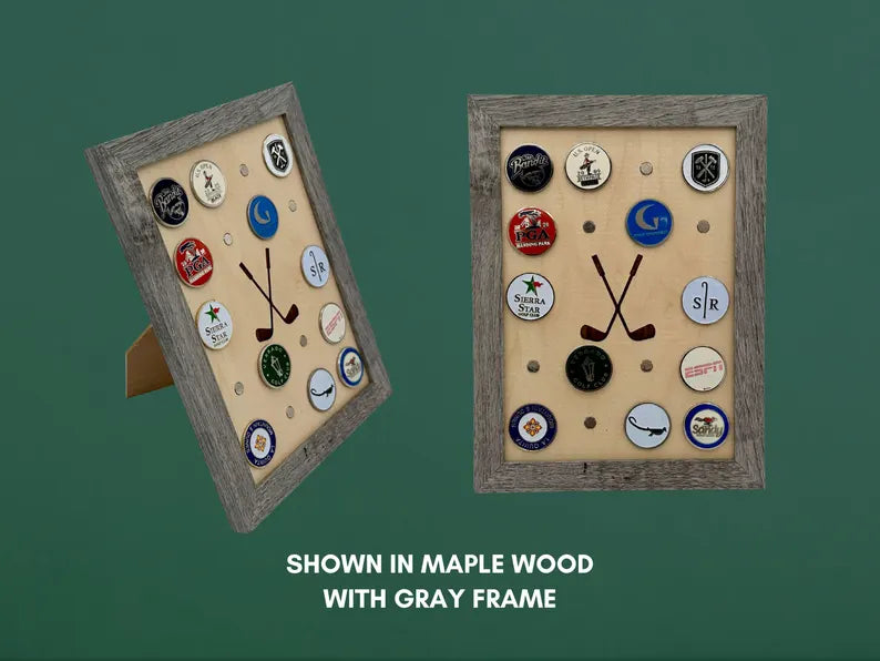 Wall Framed One Sided Magnetic Ball Marker Display