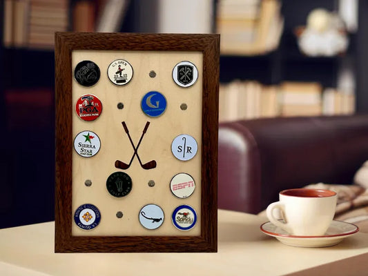 Wall Framed One Sided Magnetic Ball Marker Display